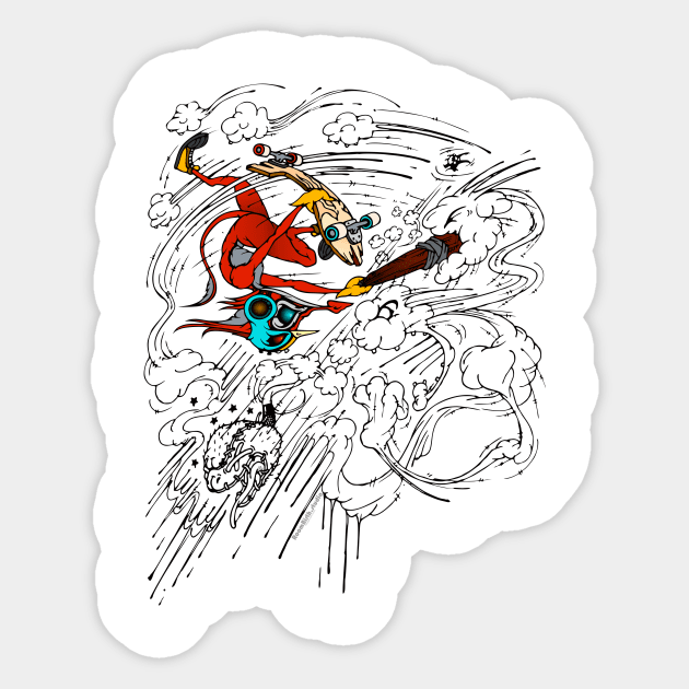 skater fox gift 2 Sticker by roombirth